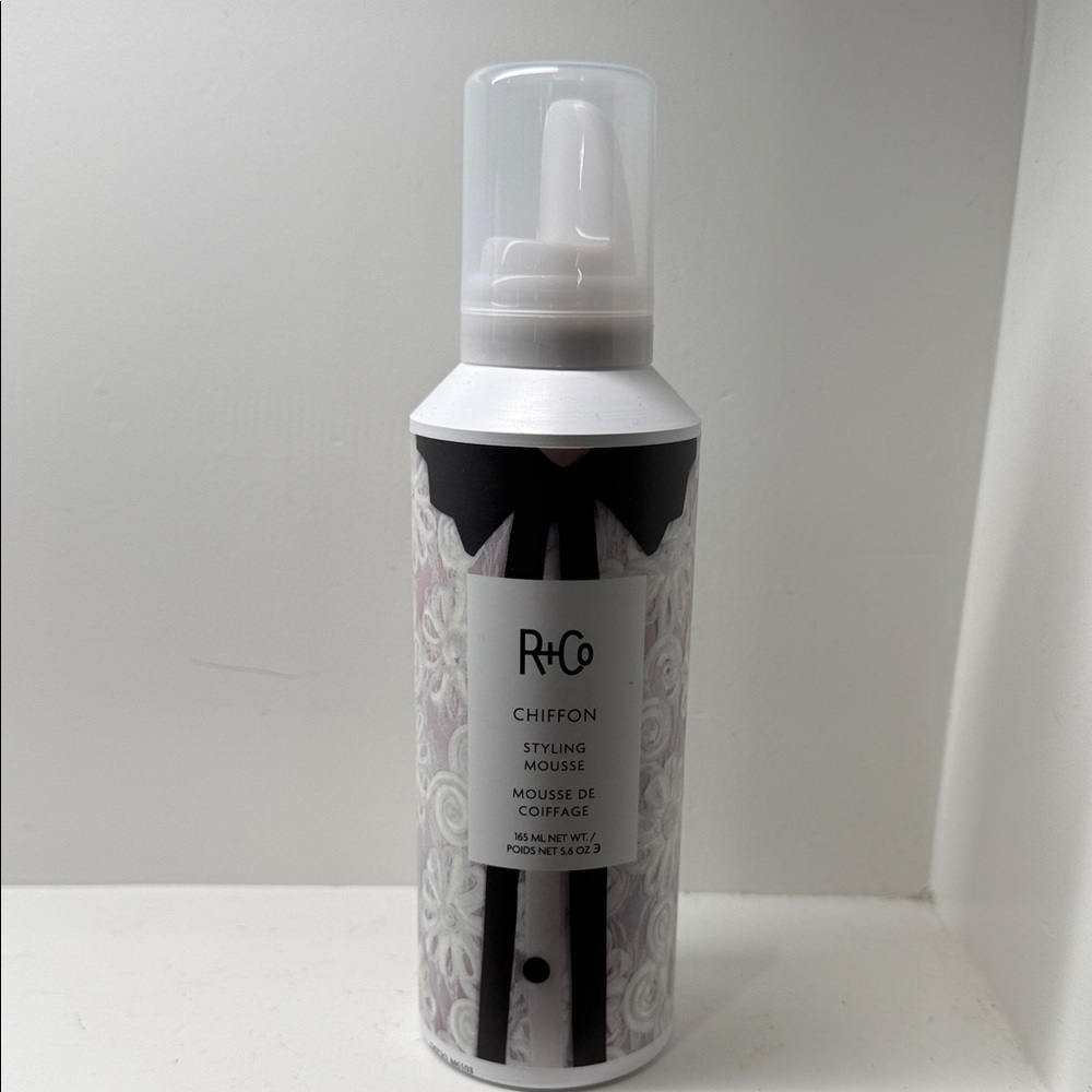 R+Co Chiffon Styling Mousse - Black and White Design